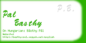 pal basthy business card